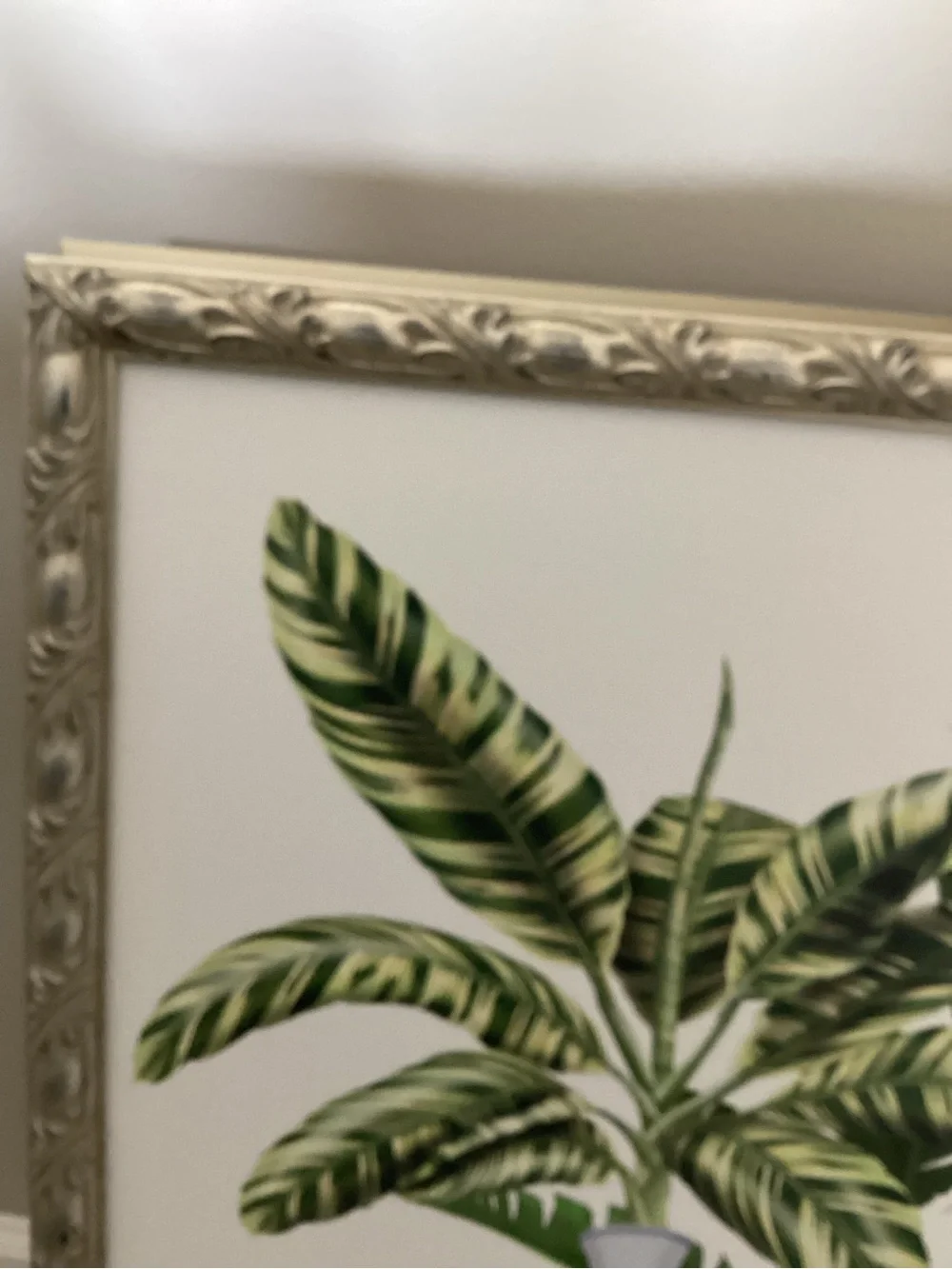 Framed Blue & White Botanical Vase Art by